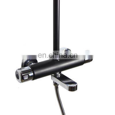 New High Quality Cheap Stainless Steel Black Rain Shower Head Set photo-3