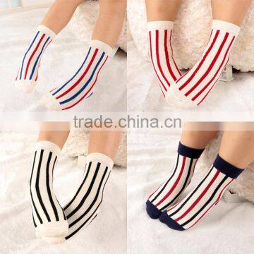 C58539S Newest style high quality fashion stripe cotton kids socks