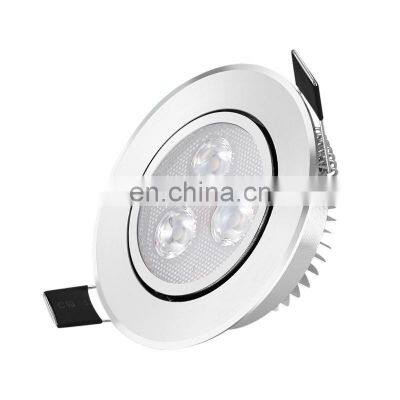 Hotel Adjustable Dimmable Spot Light Aluminium Round Slim Down Light 7W 12W 15W LED Downlight Lamp