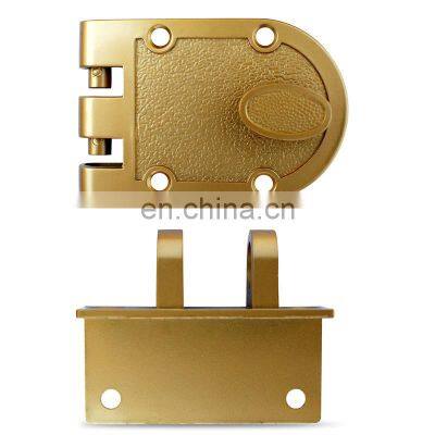 Бронзовая защелка Jimmy Proof Style с антиугонным ночным защелкивающим стержнем, накладной замок с цилиндром из цинка, традиционный антикварный золотой бронзовый замок-штырь photo-2