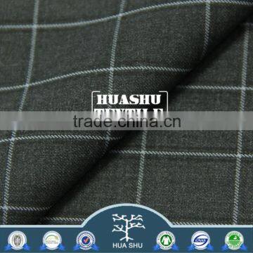 Classical grid style TR fabric for mens autumn winter season use