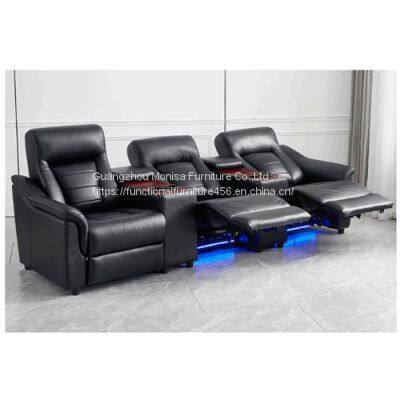 New Cinema Sofa Electric Sofa Multi-Function Slot Control Sofa Tech Cloth Electric Sofa Combination