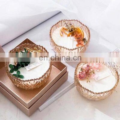 Customized Box Luxury Gift Box Private Label Room Fragrance Multi Scents Cotton Wood Wick Dried Flower Soy Wax Luxury Candles