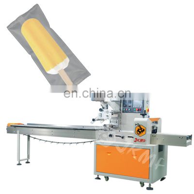 Automatic Flow Pack Ice Cream Bar / Ice Popsicle / Chocolate Bar Flow Type Pillow Bag Packaging Machine