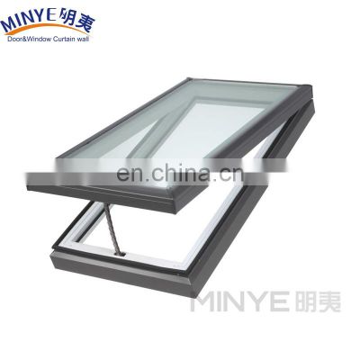 heat insulation curtain with top hung opening slope skylight