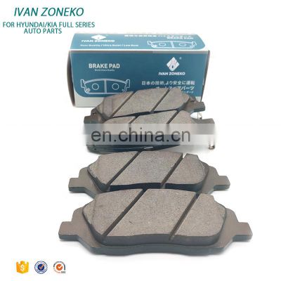 China Brand Ivan Zoneko wholesale auto car disc ceramic semi-metallic brake pad OE Number 58301-2WA00 For Japanese cars