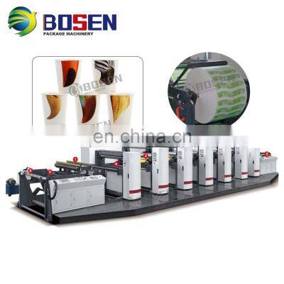 Five Colors Multifunction Sticker Label Flexo Printing Machine for Paper Tea Cup Flexographic Printer Letterpress Automatic 25kw photo-3