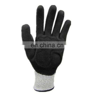 Anti Vibration Sandy Nitrile Coated TPR Anti Impact Work Gloves for Cold Weather photo-2