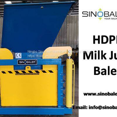 HDPE Milk Jugs Baler, HDPE Milk Jugs Baling Press Machine – Sinobaler