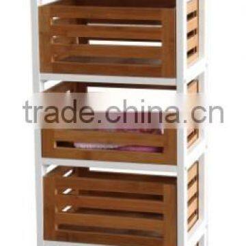 bathroom rack with bamboo drawers