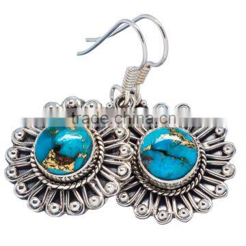 COPPER Turquoise ,925 sterling silver jewelry wholesale,WHOLESALE SILVER JEWELRY,SILVER EXPORTER,SILVER JEWELRY FROM INDIA