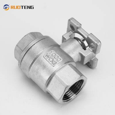 [RUOTENG] ISO 2PC Casting Stainless Steel High Platform Ball Valve photo-4