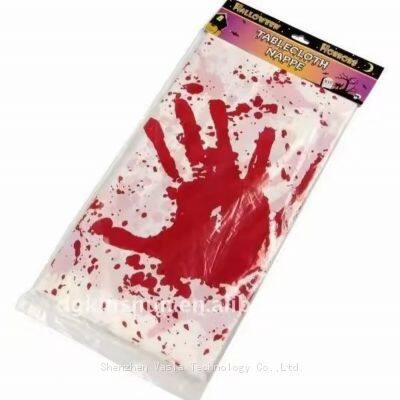 Factory Wholesale Bloody Handprint Gift Bags with Stickers for Halloween Party Candy Goodies Packaging