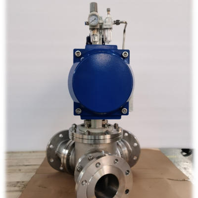 Low-Torque Y-Type Three-Way Ball Valve With NEMA 4X Pneumatic Actuator for Harsh Environments photo-3