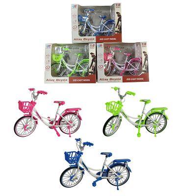 XINYU 1:8 Scale Girl Bicycle Die-cast Metal Vehicle Toy Stimulated Bike Model photo-1