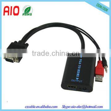 VGA to HDMI Adaptor Converter With Audio AV Converter HDTV Video Cable For TV PC