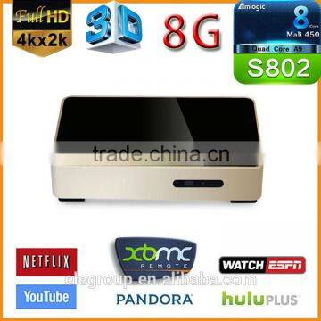 Android 4.4 KitKat amlogic S802 quad core tv box