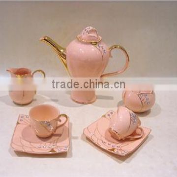 English Lattice Ceramic Teaware Tea Set Made In China