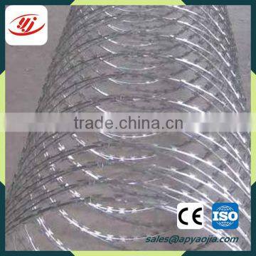 Factory Hot Sale Big Scale Cheap Galvanized Plastic Pvc Coated Razor Barb Wire Fence Sale