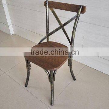 RCH-1520 Stackable iron chair metal cross back chair                        
                                                Quality Choice