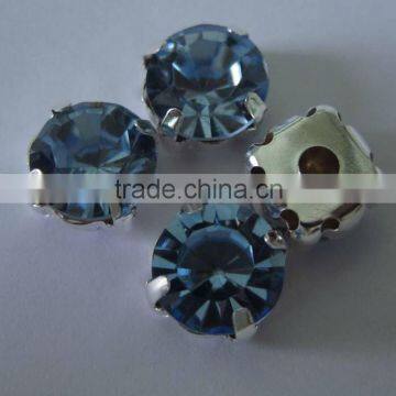 REAL RHINESTONES A STONE GRADE WITH PRESETTING APROX: 10MM LIGHT SAPPHIRE