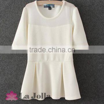 Fashion Ruffle T-shirt Dress Design for Girls Screen Printing Blouse photo-2