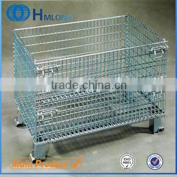 Welded portable rigid stackable metal wire dog cage