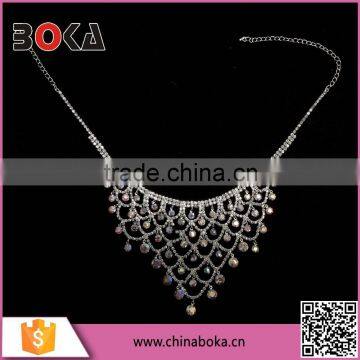 BOKA iridescent crystal necklace for party