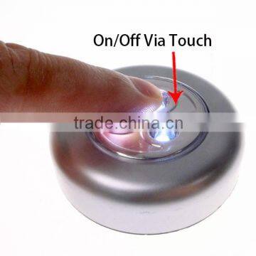 3 LED Under Cabinet Push Tap LED Touch Light Stick On Night Touch Light Quality Choice photo-5