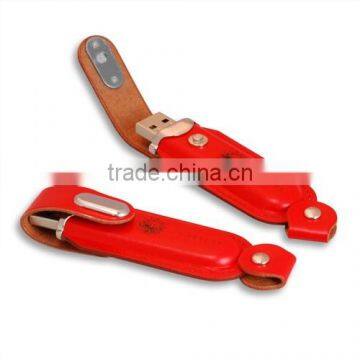 Leather usb flash drives bulk cheap with LOGO