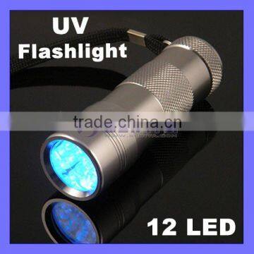 12 LED UV UltraViolet Lamp Torch Flashlight