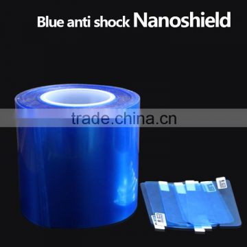 Blue nano anti shock screen protector roll material anti-shock film roll