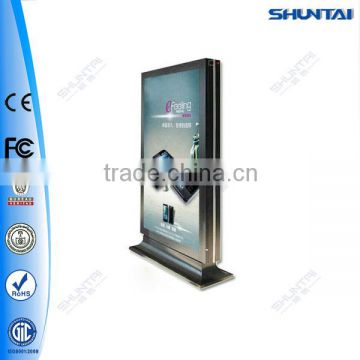 City outdoor double sided scrolling advertising light box