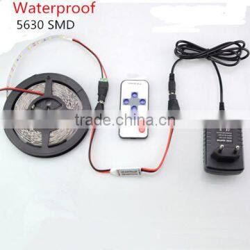 5630 Led Strip Light Waterproof 5M 300 Led Fleible String Light + 3A Power + 10key RF Remote Control Indoor Home Decoration