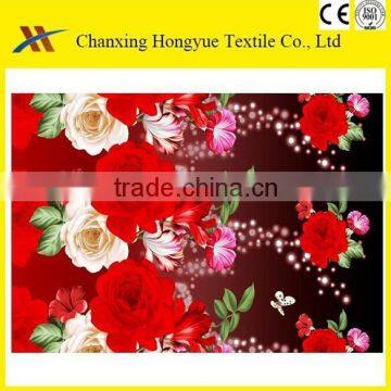 Microfiber Peach skined textile fabric with 3D disperse printing for making bedsheet sets