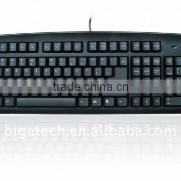 Computer Wired Keyboard, Made of High-quality ABS Recycle and Laser/Silk Printing