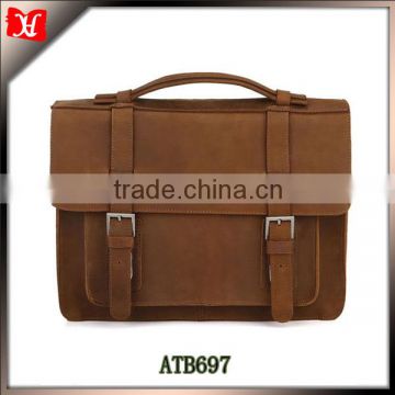 12" Size and Laptop Shoulder bagType Men Leather Messenger Bag