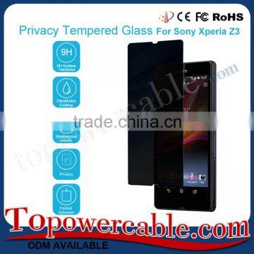 Privacy Tempered Glass Quality Screen Protector Anti Spy Film For Sony Z3