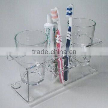 Acrylic bathroom appliance holder,acrylic toothbrush holder display