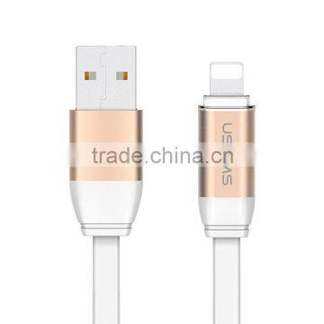 USAMS US-SJ054 U-LIGHT Series Touch Activated Cable for Iphone5/5s/6/6s 1m 2A LED Light Metal Cable for Iphone6plus/6splus photo-2