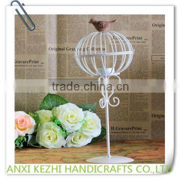 European Wrought Iron Birdcage Candlestick Candle Holders Wedding Candlesticks