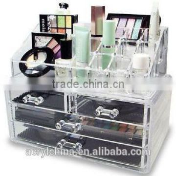 3-tier beautiful acrylic jewelry & cosmetic storage display for retailer