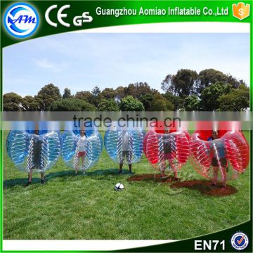 New product half color tpu cheap inflatable human sized bubble soccer ball