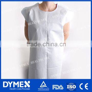 White Disposable Non Woven Patient Gown