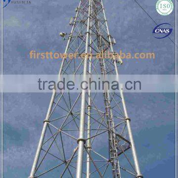 Four Legged Steel Lattice Pipe Microwave Telecommunication Tower