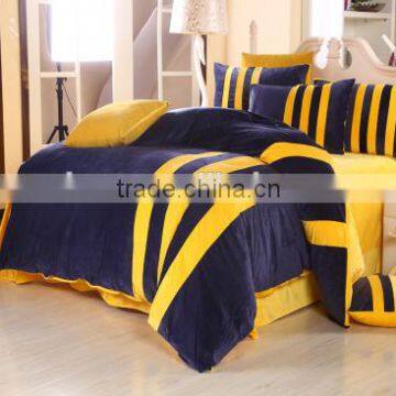 2015 new style dyed 4 pcs set for bed flannel