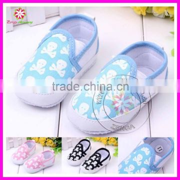 2015 New baby shoes boys and girls skull pattern shoes baby canvas shoes