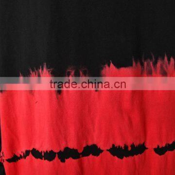 PT-042 Black and Red Color V-neck One Shoulder High-low Hemline T-shirt photo-5