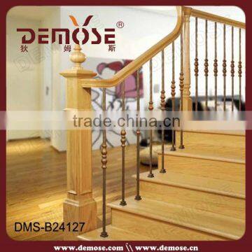 modern iron post and wood handrail for sale