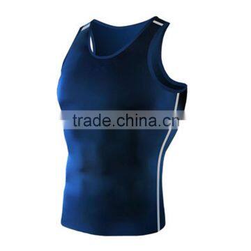 Mens Blue Pro Dri-Fit Compression Sleeveless